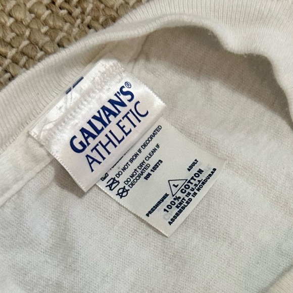 Vintage Galyans Men’s White USA Tennis Graphic Cotton T-Shirt Size Large - Picture 7 of 11